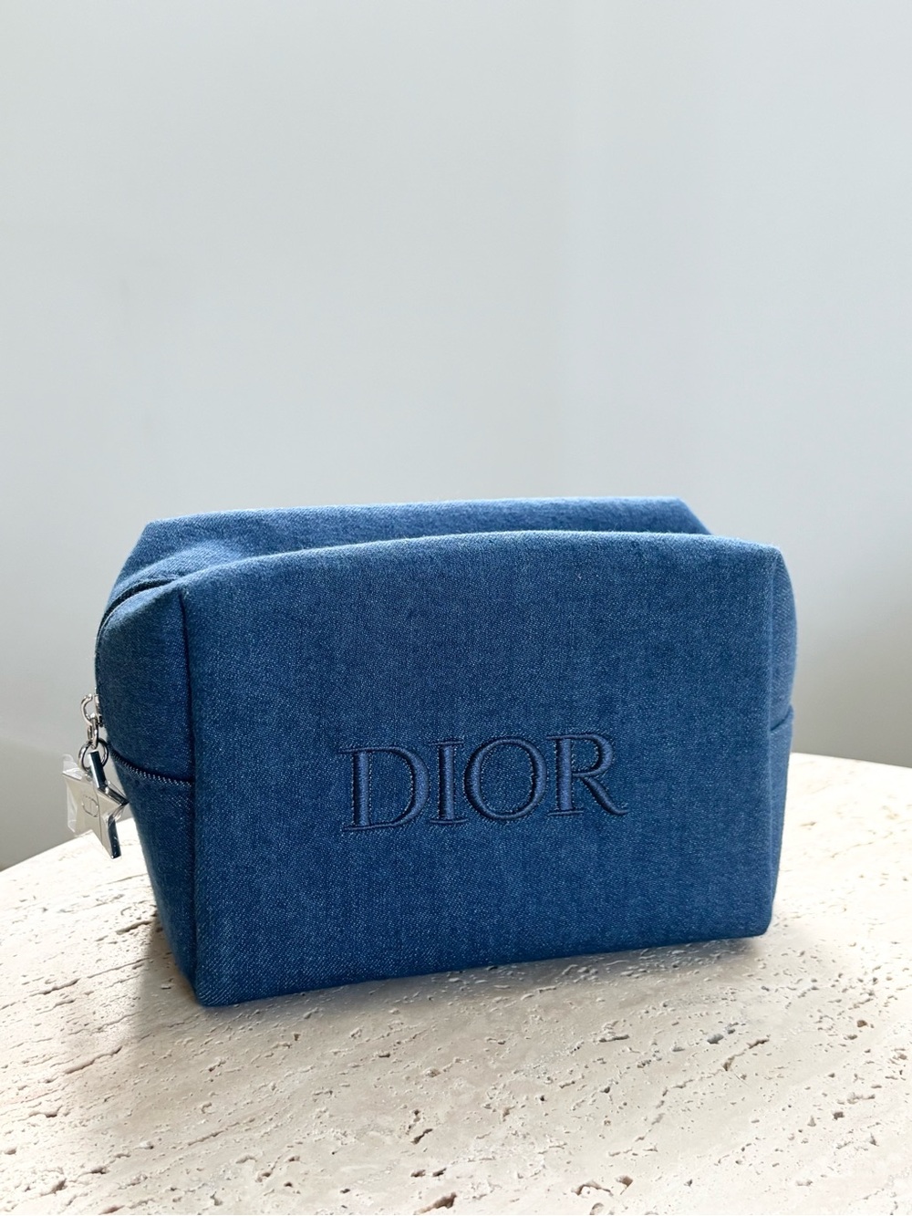 Dior Denim Makeup Bag